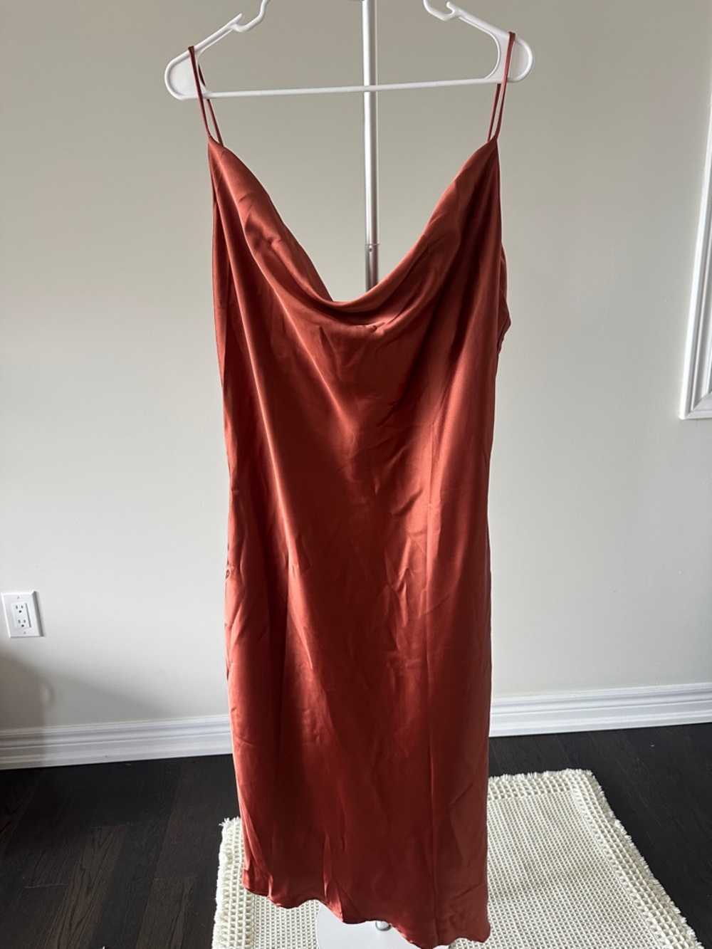 Petal & Pup Rust Asymmetrical Slip Dress